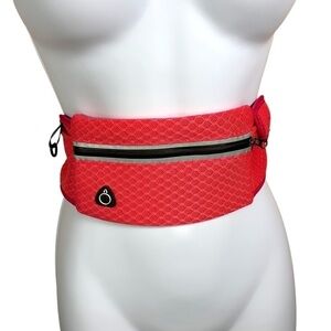 Pink & Black Fanny Belt Pack Hip Bag Buckle Closure Athletic Pockets Activewear
